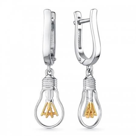 Серьги серебряные «Лампочка»