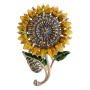 Брошь из серебра «Подсолнух»