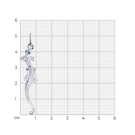 Подвеска из серебра «Ящерка»