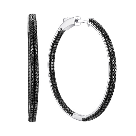 Серьги из серебра конго со шпинелью