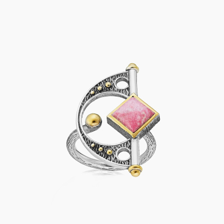 Серебряное кольцо с камнем тулит