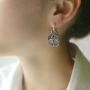 Серьги «Лунницы» из серебра с эмалью