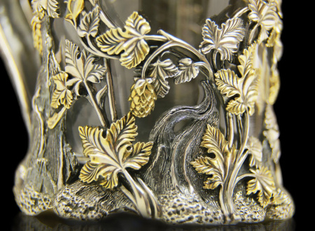 Серебряная пивная кружка «Медведь»