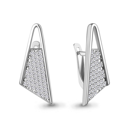 Серебряные серьги с фианитами