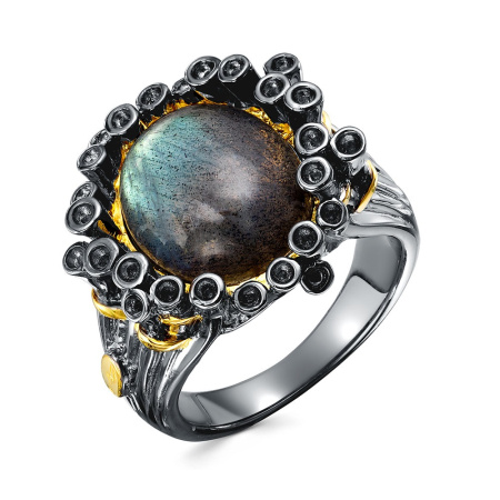 Кольцо из серебра с лабрадором