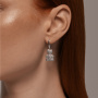 Серьги из серебра с фианитами «Мишка»
