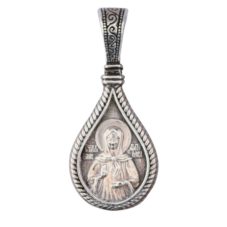 Серебряная подвеска «Святая Матрона»