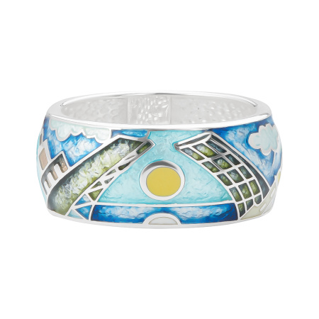 Кольцо «Мосты Петербурга» утро серебро 925 с эмалью