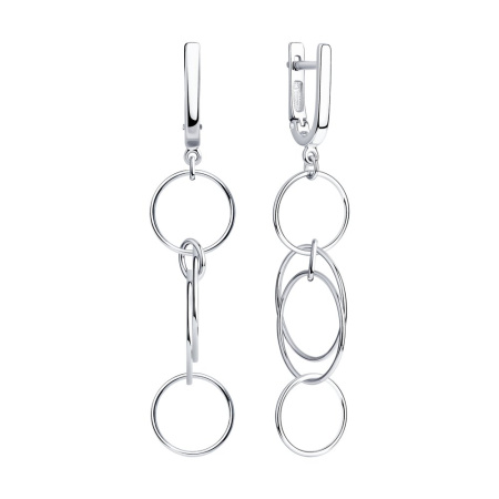 Серьги из серебра «Круг»