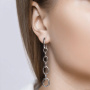 Серьги из серебра «Звенья»