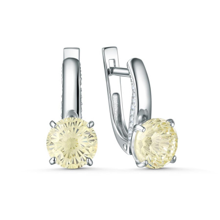 Серьги из серебра с фианитами