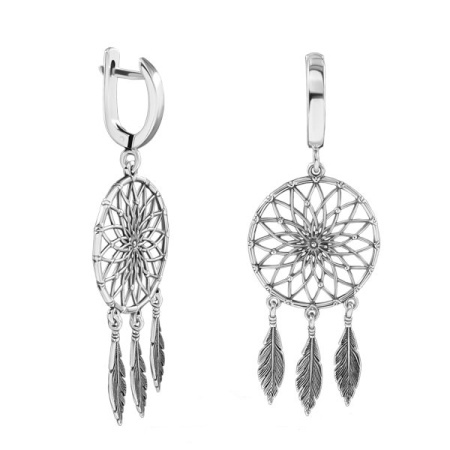 Серьги из серебра «Ловцы снов»