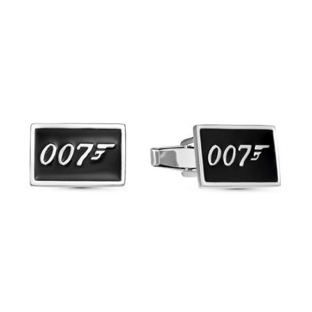 Серебряные запонки «007» с эмалью