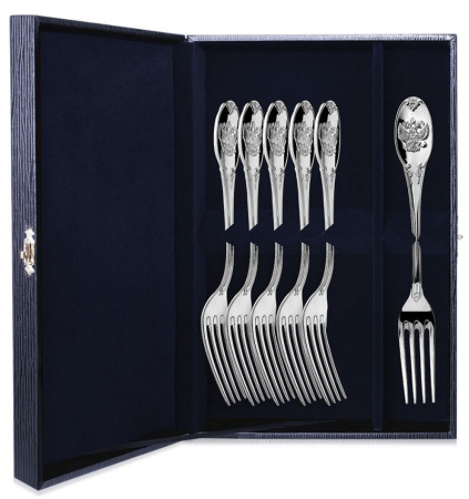 Серебряный набор «Единство» 6 столовых вилок