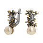 Серьги из серебра с жемчугом