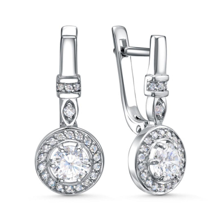 Серебряные серьги с фианитами