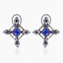 Серебряные серьги «Полярис» с лазуритом