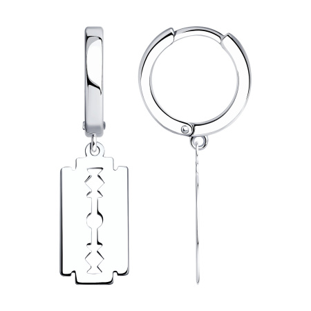 Серебряные серьги «Лезвие»