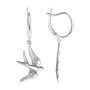 Серьги из серебра «Ласточка»