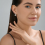 Серебряные серьги с фианитами на каждый день