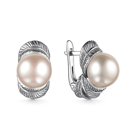 Серьги из серебра с жемчугом