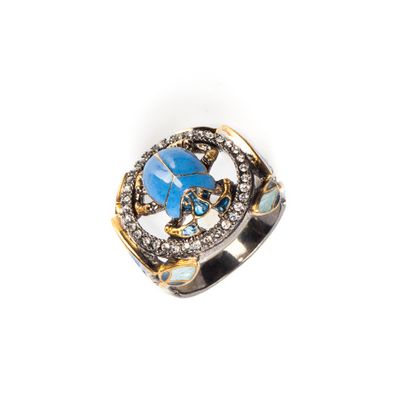 Серебряное кольцо «Скарабеи»