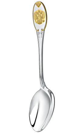 Серебряная чайная ложка «Единство» с позолотой