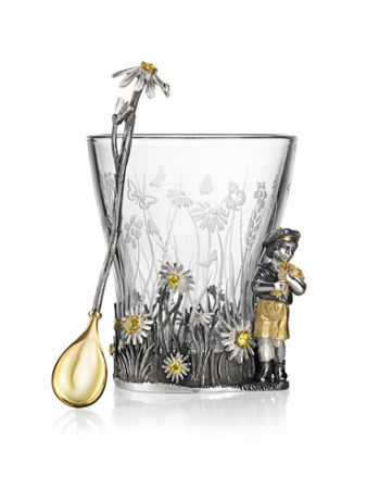 Кружка чайная с ложкой «Ромашка» мальчик