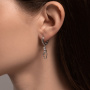 Серебряные серьги с фианитами