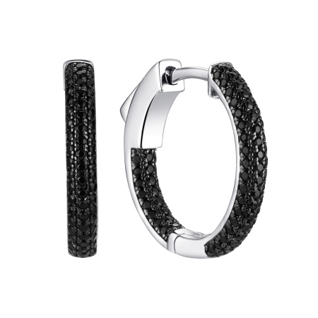 Серьги серебряные конго