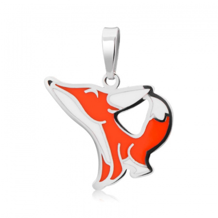 Серебряная подвеска с эмалью «Лисенок»