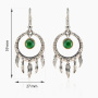 Серебряные серьги «Нефритовый Ловец Снов»