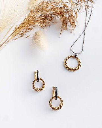 Серебряные серьги с позолотой