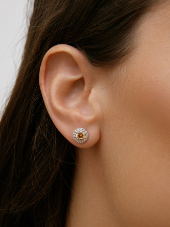 Серебряные серьги ALEXANDRE VASSILIEV с фианитами Swarovski