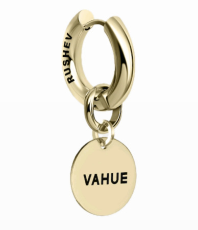 Моносерьга RUSHEV VAHUE с позолотой