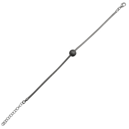 Браслет из серебра с фианитами «Шар»