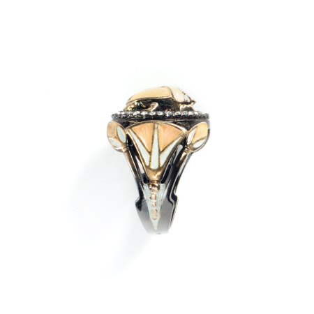 Серебряное кольцо «Скарабеи»