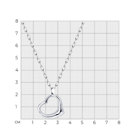 Серебряное колье «Сердце»