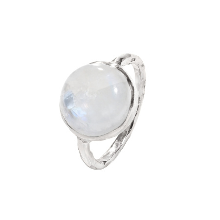Кольцо из серебра с лунным камнем