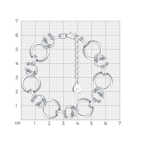 Серебряный браслет «Геометрия»