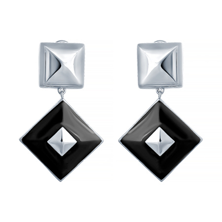 Серьги из серебра с эмалью