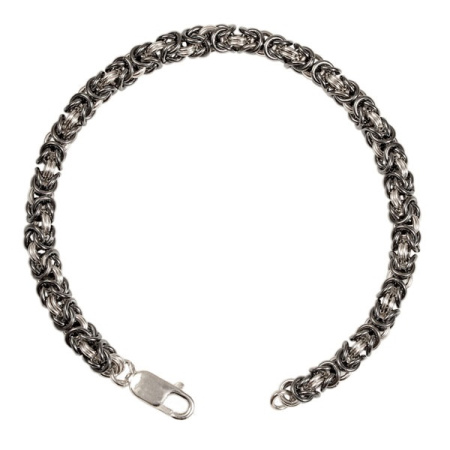 Серебряный браслет «Королевская роза» ширина 5 мм