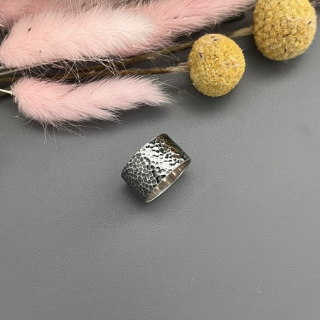 Кольцо из серебра «Тоннель»