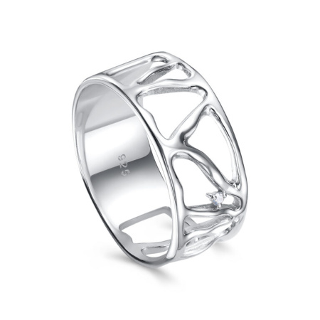 Кольцо из серебра с бриллиантом