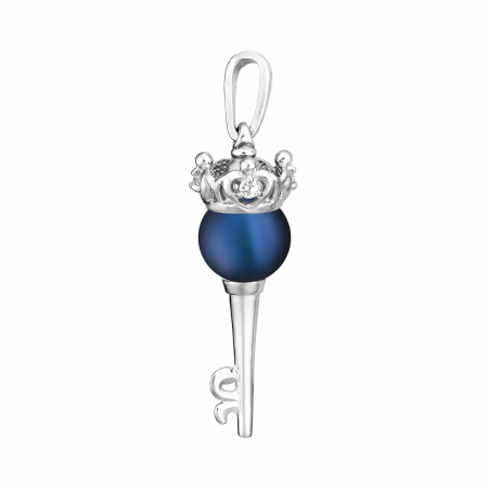 Серебряная подвеска с жемчугом