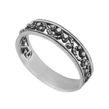 Серебряное кольцо «Бисер»