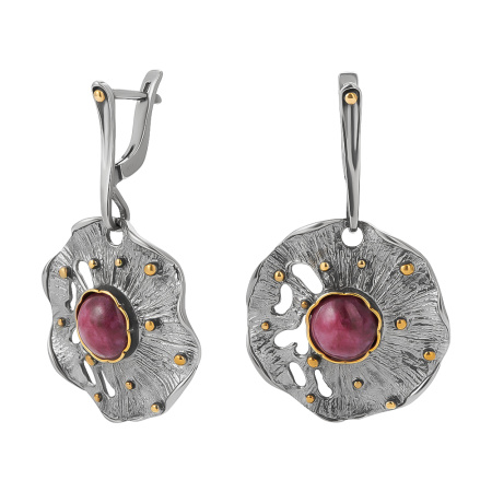 Серебряные серьги с бирюзой