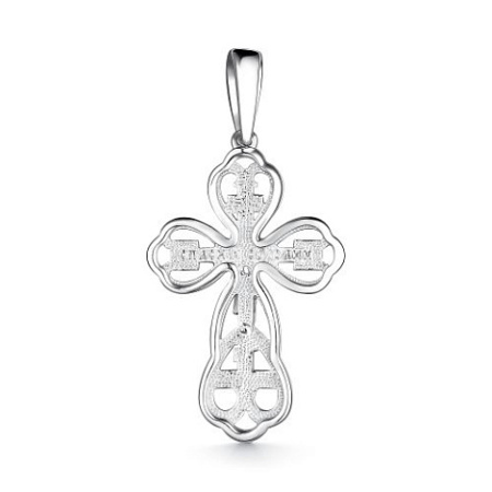 Серебряный крест из серебра с бриллиантом