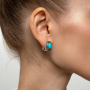 Серьги из серебра с бирюзой