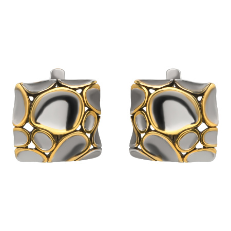 Серьги из серебра с позолотой